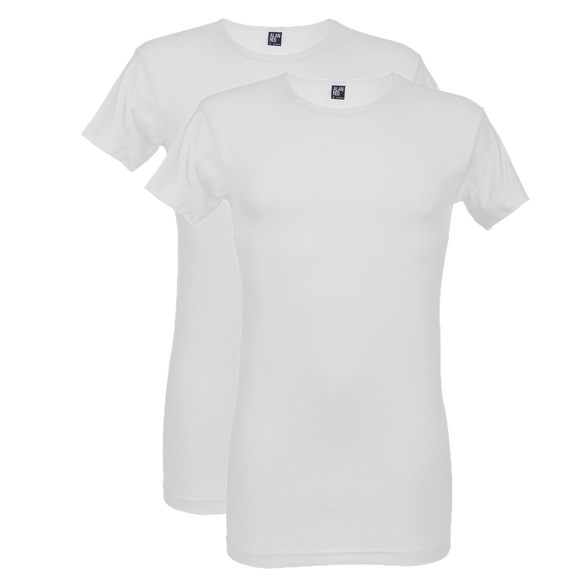 actie Verhogen Zorg Alan Red - Stretch T-shirts Ottawa (2-pack), O-hals, wit 6680.2 -  Wijnberger Pak & Casual